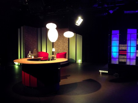 TV-studio för magasinprogram. Kalix folkhögskola.